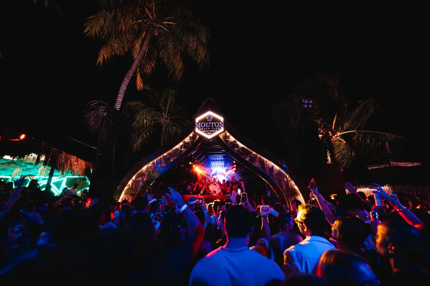 Sunset party at Mouton Beach Club